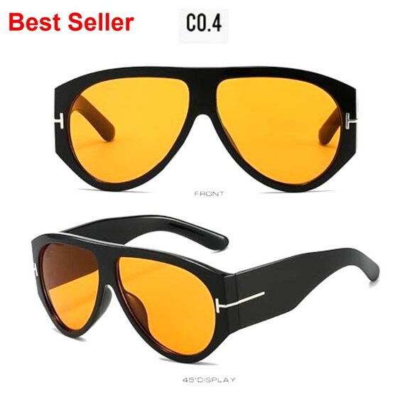 3-Pack Oversized Aviator Sunglasses UV400 Protection Unisex Retro main image 6